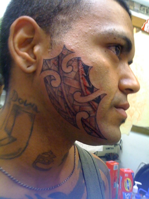 While facial tattoos are not